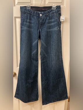 People's Liberation Dark Blue Wide Leg Jeans